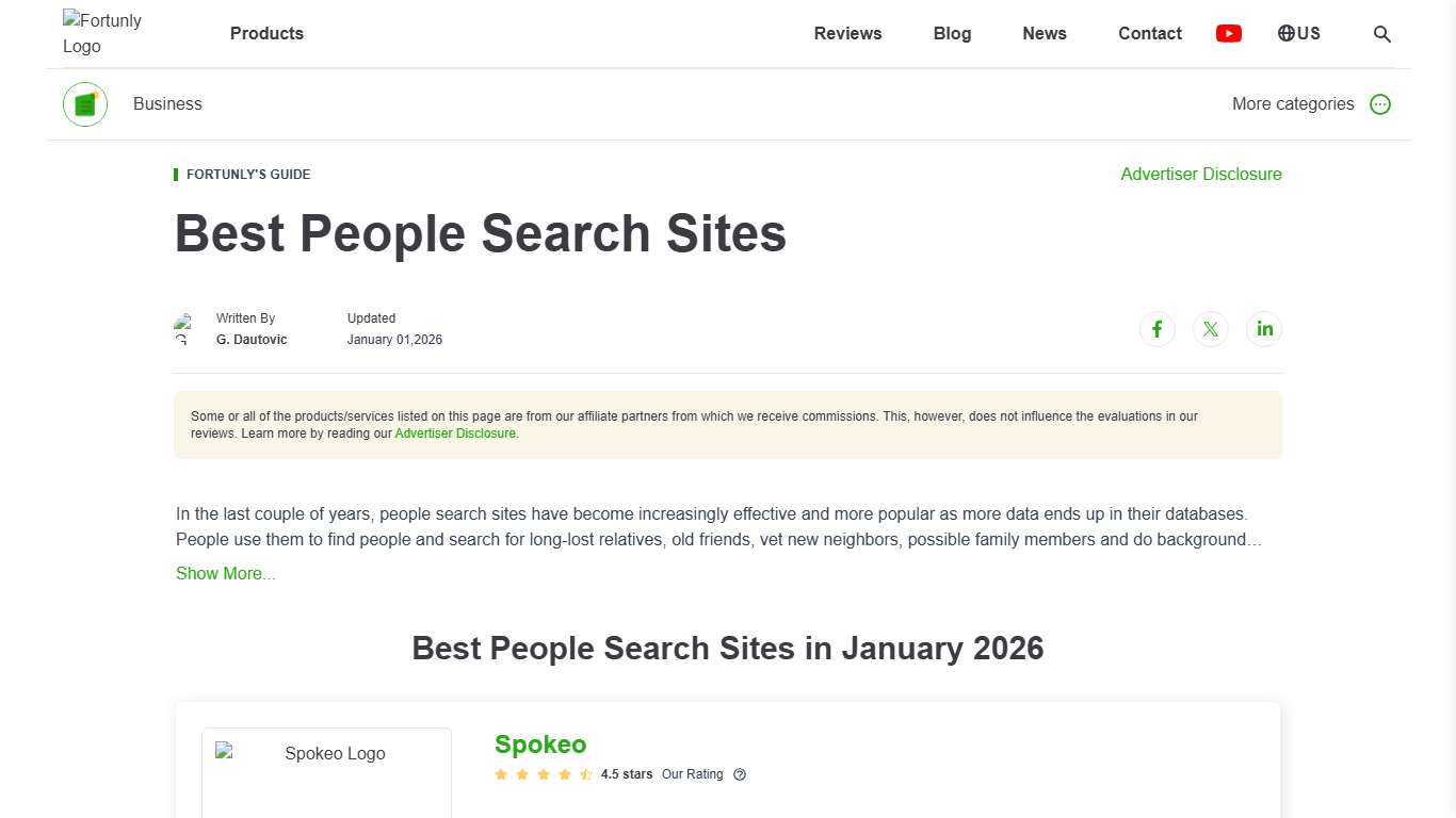 Best People Search Sites in January 2026 Fortunly